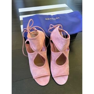 AUTHENTIC Aquazzura Suede Heels Size 35